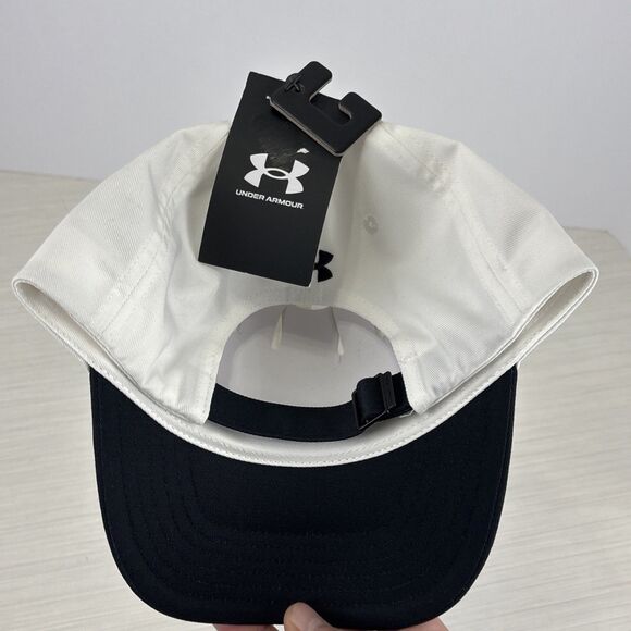 Under Armour Free Fit White Strapback Hat Cap Adjustable Womens One Size NWT - Picture 5 of 6